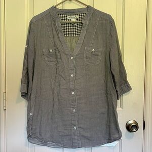 Ultra Pink Monochrome Striped Tunic Blouse